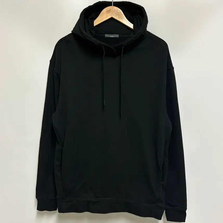[BUNJANG] MVIO Black Snap Button Hoodie T-shirt / [남자-110]엠비오 블랙 스냅 버튼 후드 티셔츠