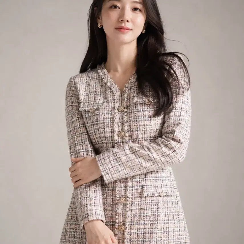 [BUNJANG] MICHAA Tweed Dress (Size 44) / 미샤 트위드 원피스 여자 44 작년착용 한섬 원피스 여성 44