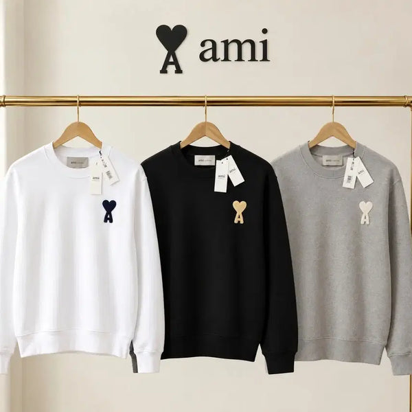 [BUNJANG] AMI Alexandre Mattiussi Heart Big Logo Sweatshirt / #신상#  AMI 알렉상드르 마티우시 하트 빅로고 맨투맨