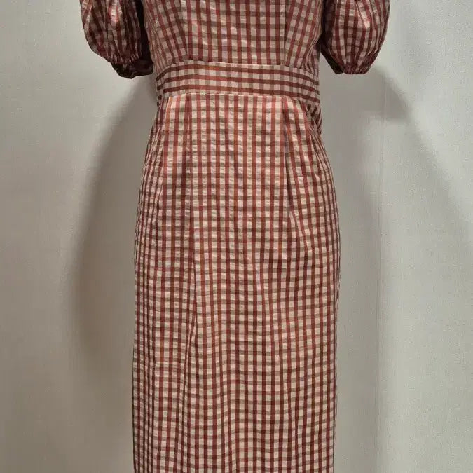 [BUNJANG] Checkered Long Dress - Size 55 / 체크 롱 원피스 55