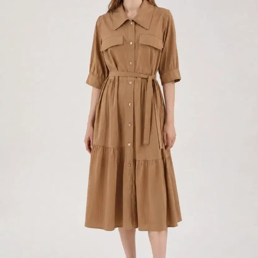 [BUNJANG] Nice Clab 25SS Belted Dress Size 55 / 나이스클랍 25SS 벨티드 원피스 55사이즈