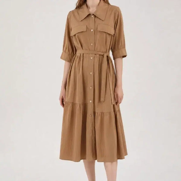 [BUNJANG] Nice Clab 25SS Belted Dress Size 55 / 나이스클랍 25SS 벨티드 원피스 55사이즈