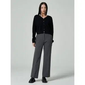[BUNJANG] 8seconds Women's Span Straight Slacks - Charcoal Gray (M) / 새상품 M ) 에잇세컨즈 여성 스판 스트레이트 슬랙스