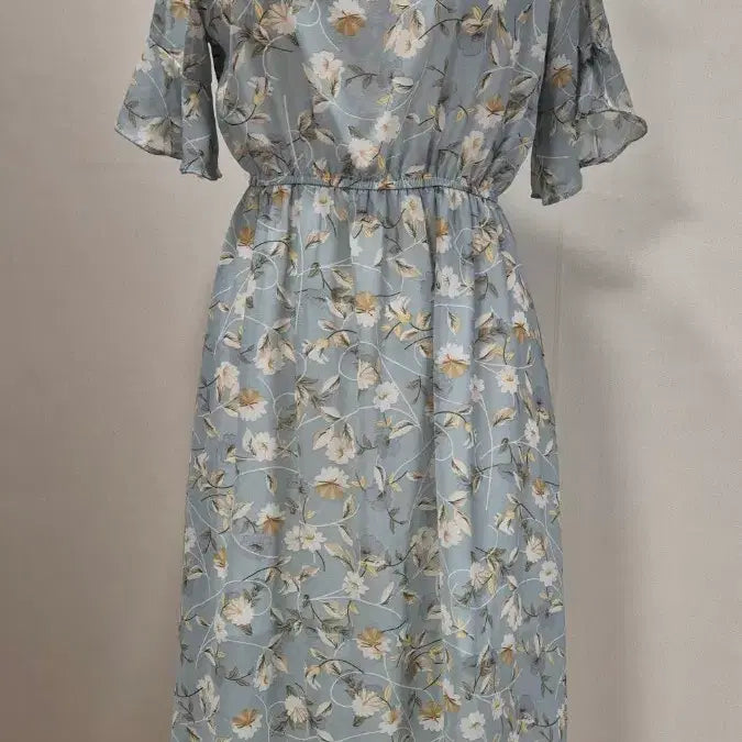 [BUNJANG] Flower Pattern Banding Dress Size 55 / 플라워 패턴 밴딩 원피스 55