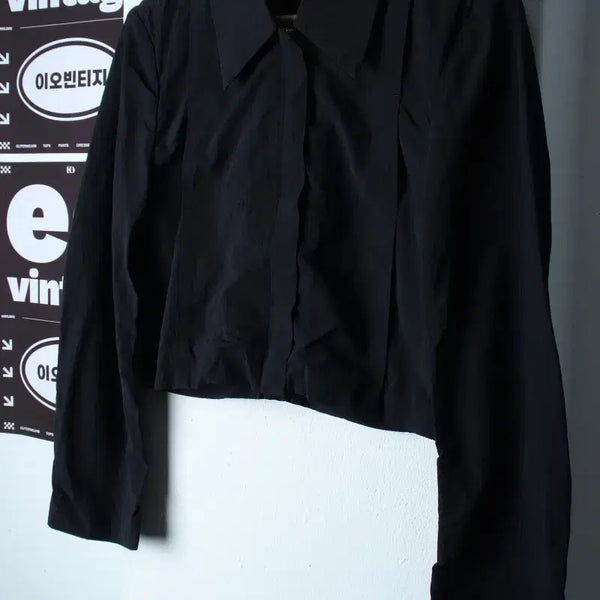 [BUNJANG] W Common Comeon Zip-up Windbreaker Jacket Nylon Crop / W(F) 컴온커먼 집업 바람막이 점퍼자켓 나일론 크롭 절개-H37169