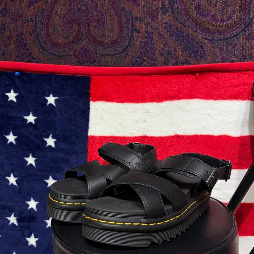 [BUNJANG] Dr. Martens Voss Leather Strap Sandals / 닥터마틴 보스  가죽 스트랩 샌들