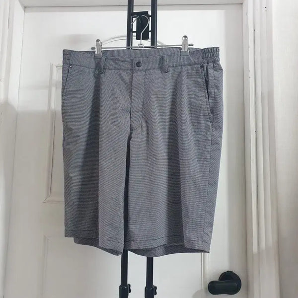 [BUNJANG] Daks Golf Men's Grey Check Pattern Shorts (Size 91) / 36인치 닥스골프 남자 반바지 그레이