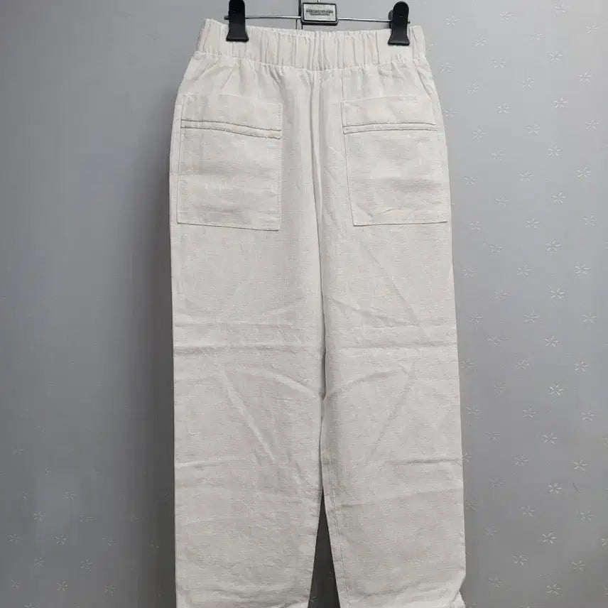 [BUNJANG] Women's Cotton Linen Pants White / 66)기본템 여성 면마 바지 흰색