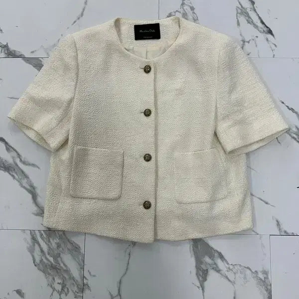 [BUNJANG] Massimo Dutti White Tweed Jacket / 마시모두띠 화이트 트위드자켓