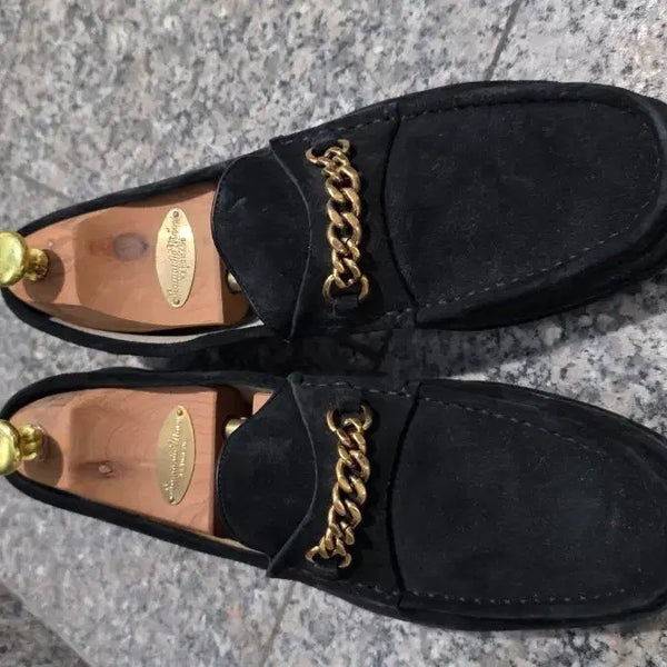 [BUNJANG] Tom Ford Suede Chain Loafers Black Size 10 / 톰포드 스웨이드 체인 로퍼 블랙 10