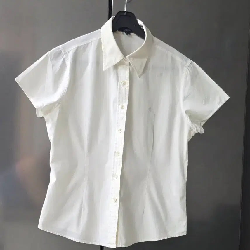 [BUNJANG] Burberry White Short-Sleeve Shirt / 버버리 셔츠 정품