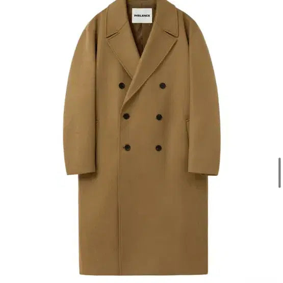 [BUNJANG] Insilence Cashmere Double Coat Camel L / 인사일런스 캐시미어 더블 코트 카멜 L