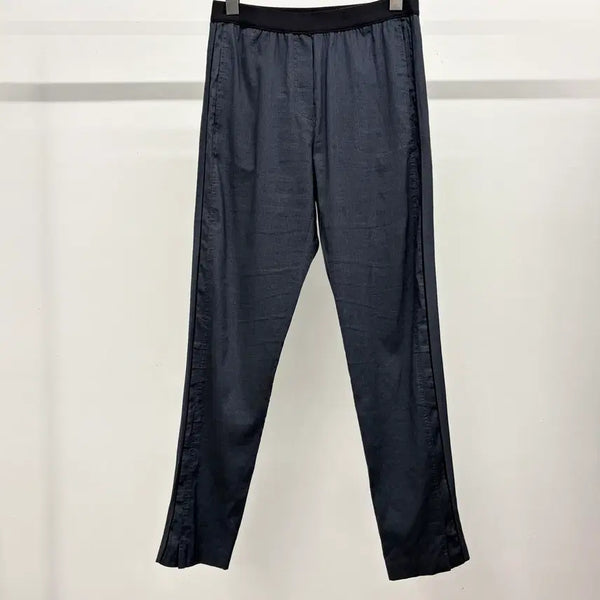 [BUNJANG] TIME Linen Blend Cotton Waist Banding Pants with Side Slit / 타임 밴딩 밑단 트임 팬츠 55