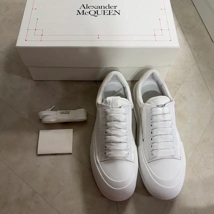 [BUNJANG] Alexander McQueen Deck Primsole Sneakers White / 새상품(250)알렉산더맥퀸 데크 프림솔 스니커즈 화이트