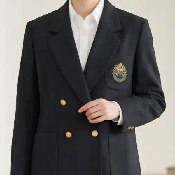 [BUNJANG] Burberry Blazer Jacket Navy Gold Button Badge / 버버리블레이저 자켓 네이비 금장 단추 뱃지