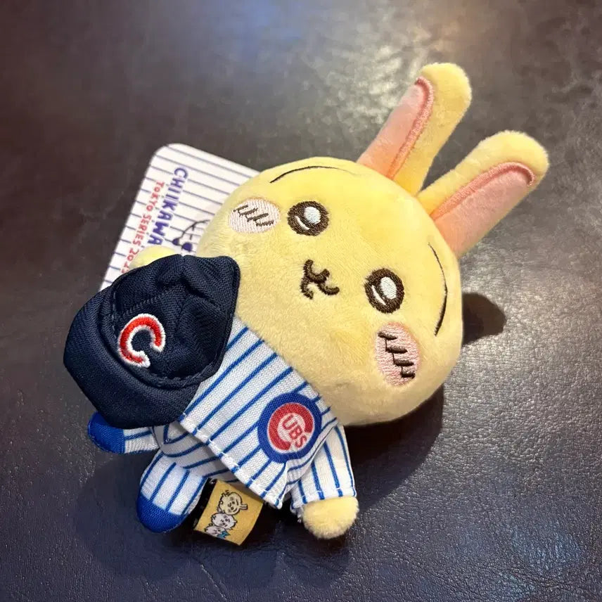 [BUNJANG] Chiikawa Usagi MLB Cubs Uniform Plush Keychain / (새상품) 치이카와 우사기 MLB 컵스 유니폼 인형 키링