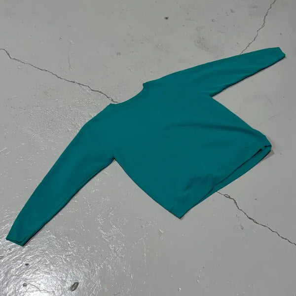 [BUNJANG] 90s Hanes Blank Vintage Teal Sweatshirt L / 90s Hanes(헤인즈) Blank 빈티지 청록색 스웻셔츠