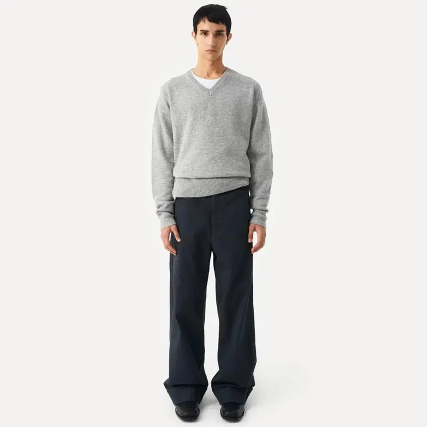 [BUNJANG] Label Archive Hamid Cuff Wide Cotton Pants Teal Dusk / 라벨아카이브 하미드 커프 와이드 코튼팬츠
