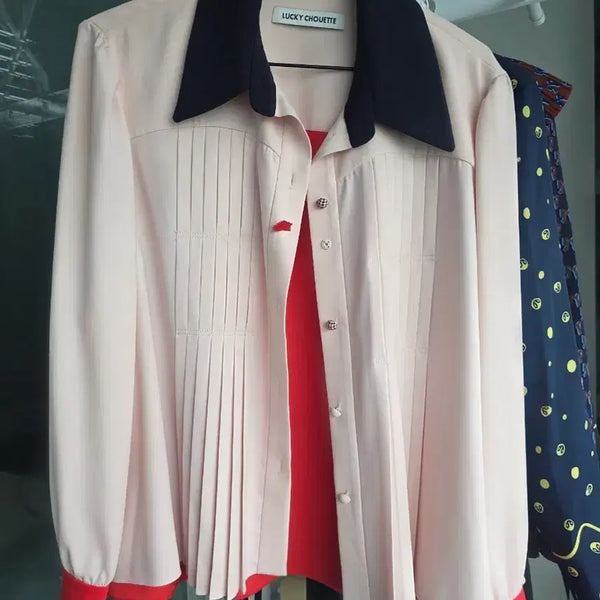 [BUNJANG] Lucky Chouette Polyester Blouse / 럭키슈에뜨 블라우스
