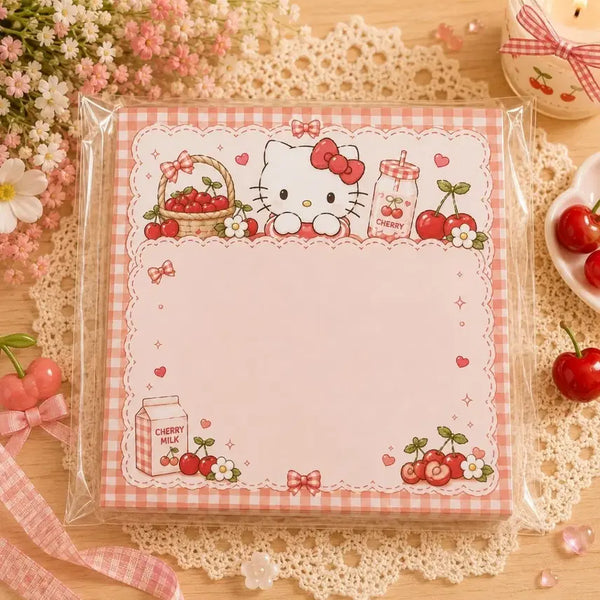 [BUNJANG] Hello Kitty Cherry Memo Pad / 키티 체리 떡메모지