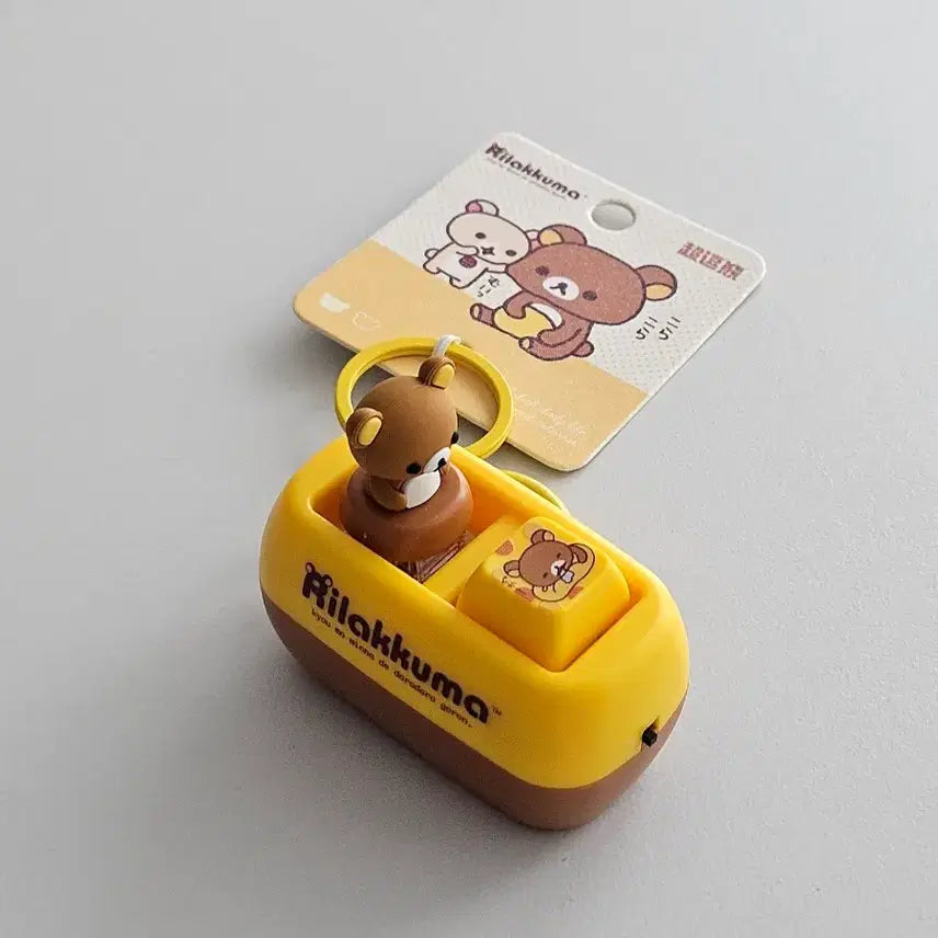 [BUNJANG] Rilakkuma Sounding Keycap Clicker Keychain Authentic / 미사용 새상품) 리락쿠마 소리나는 키캡 클릭커 키링 정품