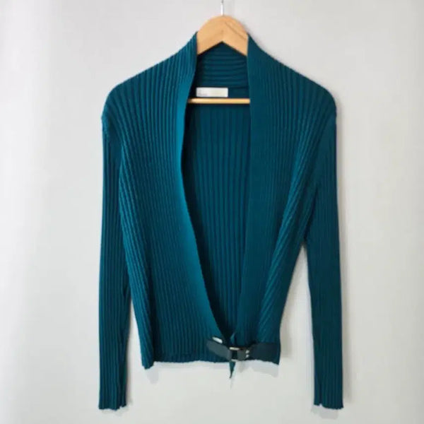 [BUNJANG] Resume Belt Point Knit Cardigan / 레쥬메 벨트 포인트 니트 가디건