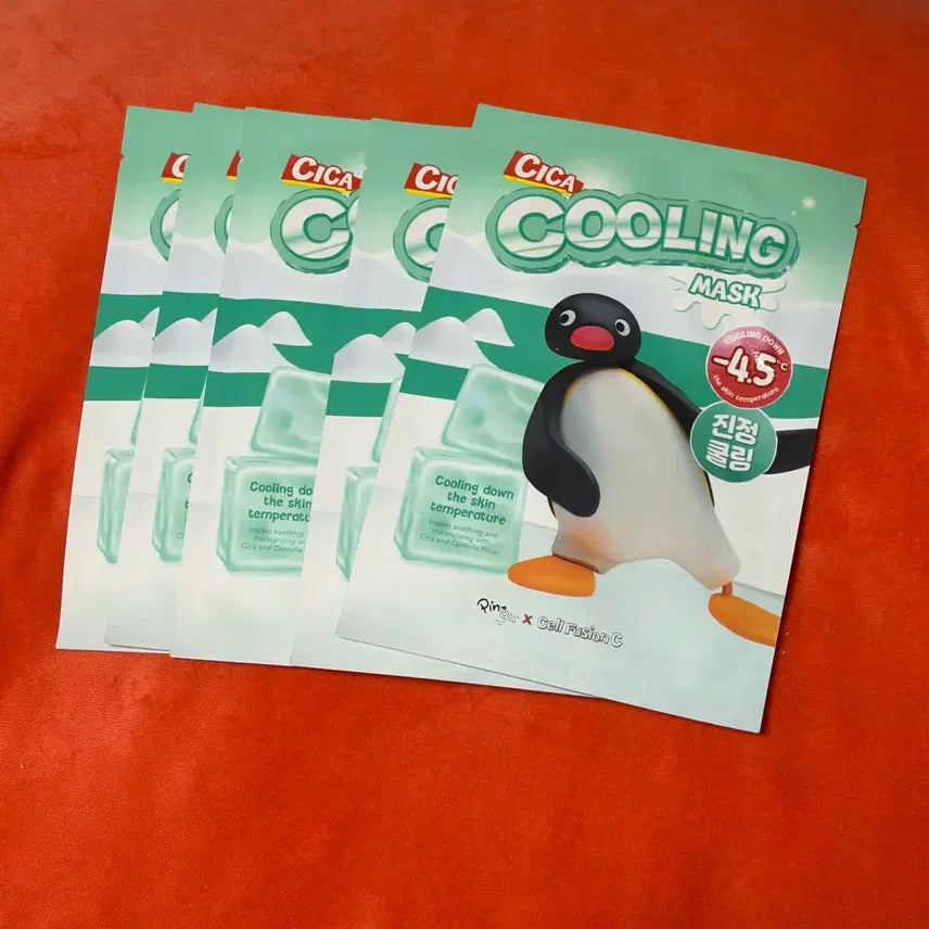 [BUNJANG] Cell Fusion C Post Alpha Cica Cooling Mask Pack (Pingoo Edition) - 5 Sheets / 셀퓨전씨 포스트 알파 시카 급속진정쿨링 열감케어 마스크팩 핑구에디션5매 새상품