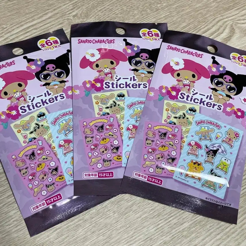 [BUNJANG] Sanrio Characters Random Sticker Set (6 Types) / 일본 정품 산리오 캐릭터 스티커 6종 랜덤 스티커