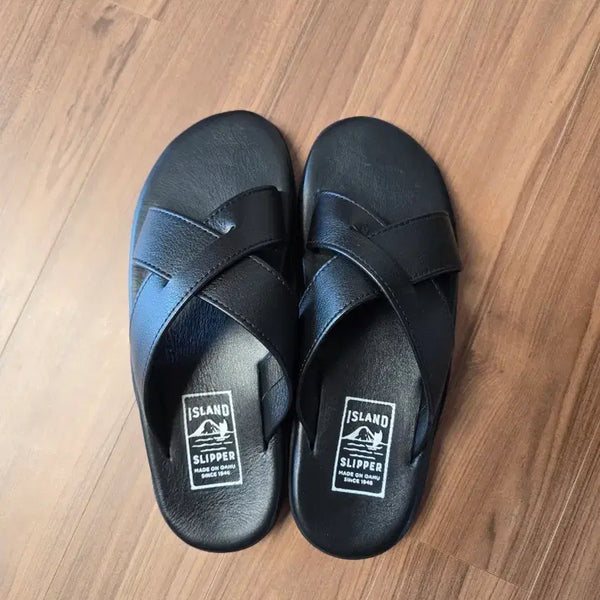 [BUNJANG] Island Slipper Leather Black US 9 / 아일랜드 슬리퍼 판매.