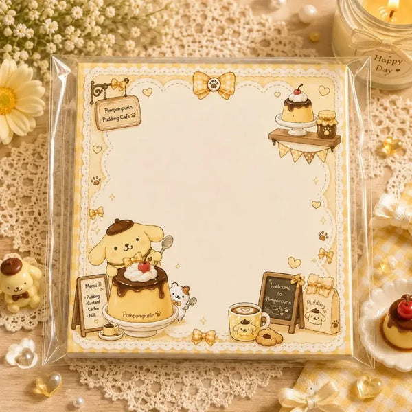 [BUNJANG] Pompompurin Pudding Cafe Ddeokmemoji Memo Pad / 폼폼푸린 푸딩 카페 떡메모지