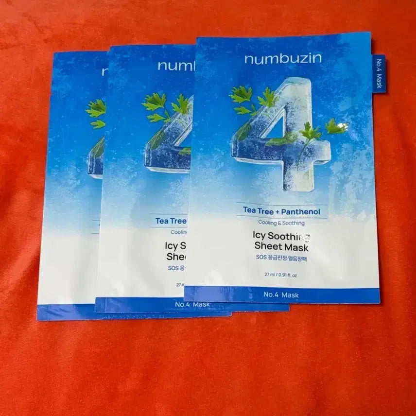 [BUNJANG] numbuzin No. 4 Ice Pack Emergency Soothing 3 Sheets Bundle New Product / 넘버즈인 4번 얼음장팩 열감응급진정 3매일괄 새상품