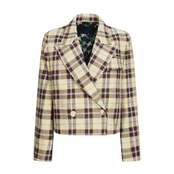 [BUNJANG] Lucky Chouette Check Double Jacket / 럭키슈에뜨 체크 더블 자켓