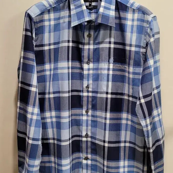 [BUNJANG] Daks Men's Check Pattern Shirt / 닥스 남성 체크 모 남방