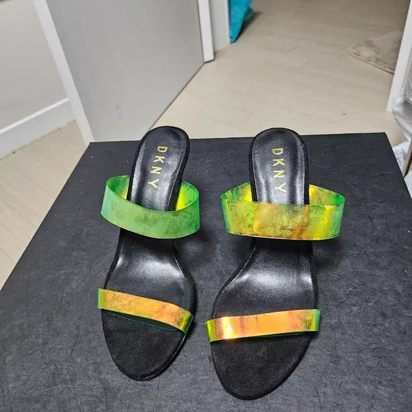 [BUNJANG] DKNY Transparent Strap Mules Size 6.5M / DKNY 투명 스트랩 뮬 6.5M 사이즈 상태매우좋음