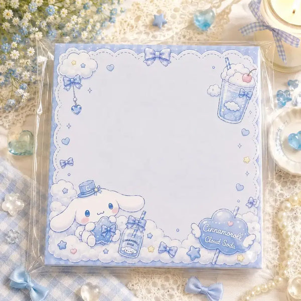 [BUNJANG] Cinnamoroll Cloud Soda Notepads / 시나모롤 클라우드 소다 떡메모지