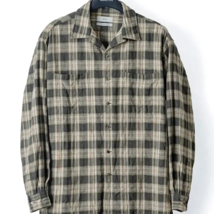 [BUNJANG] Our selves 24FW Check Shirt Jacket Black Size 2 / 아워셀브스 24FW 체크 셔츠 자켓 블랙 2사이즈