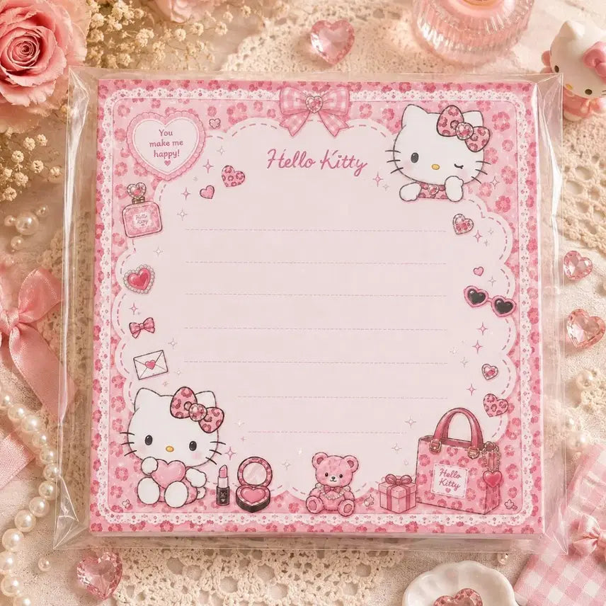 [BUNJANG] Kitty Leopard Print Notepads / 키티 호피 떡메모지