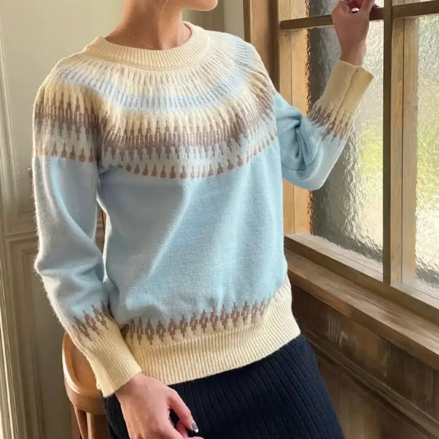 [BUNJANG] Hanamoto Vintage Nordic Soft Knit Mori Kei / 하나모토 일본 빈티지 노르딕 소프트 니트 모리걸 모리노가토
