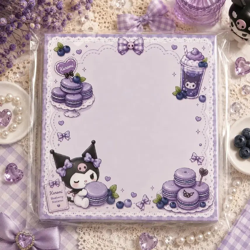 [BUNJANG] Kuromi Macaron Memo Pad / 쿠로미 마카롱 떡메모지