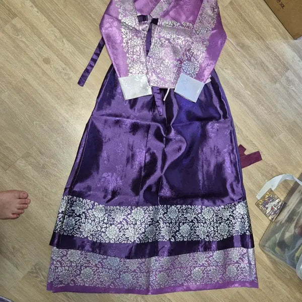 [BUNJANG] Silver Foil Purple Dangui Set / 보라은박당의  set