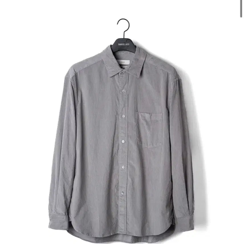 [BUNJANG] Our selves Corduroy Shirt Grey / 아워셀브스 코듀로이 셔츠 그레이