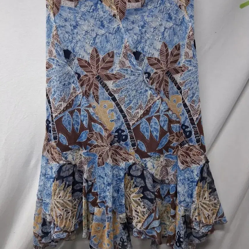 [BUNJANG] Chiffon Floral Print Tiered Skirt (Size 26) / 쉬폰 플라워 패턴 캉캉 스커트26