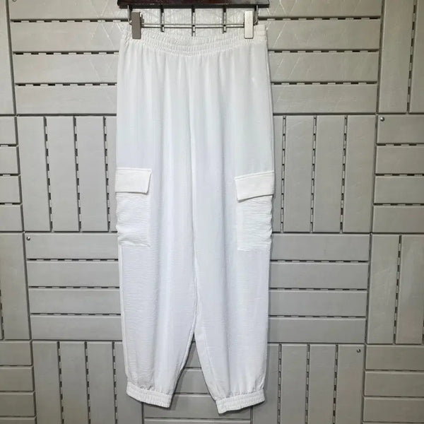[BUNJANG] Zara Women's Banding Jogger Pants White / [M]여성 자라 얇은 밴딩 조거팬츠 화이트 0919