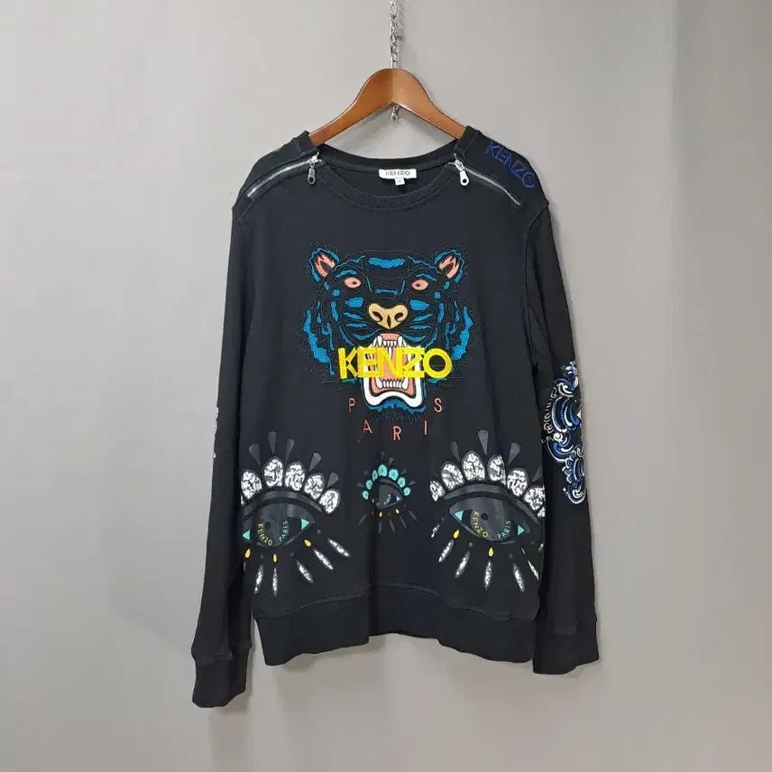 [BUNJANG] Kenzo Black Tiger Eyes Sweatshirt / KENZO 겐조 블랙 타이거 아이즈 맨투맨
