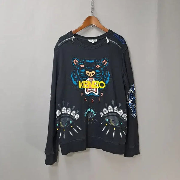 [BUNJANG] Kenzo Black Tiger Eyes Sweatshirt / KENZO 겐조 블랙 타이거 아이즈 맨투맨
