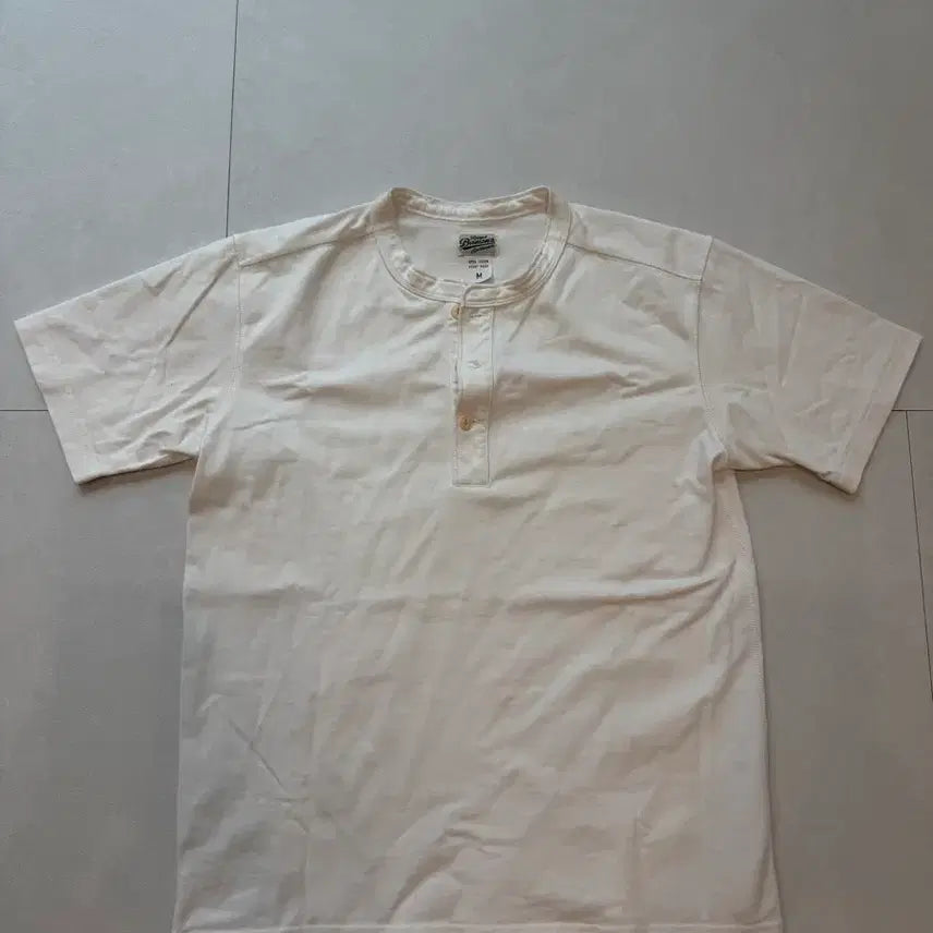 [BUNJANG] Bronson Henly Neck T-Shirt White M / 브론슨 헨리넥 화이트 m 사이즈 팝니다