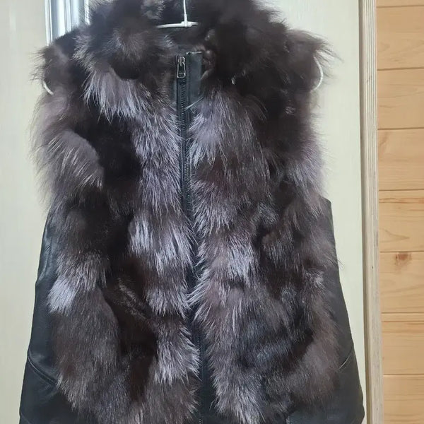 [BUNJANG] Premium Fox Fur & Sheepskin Vest (Size 77) / 고급  폭스양가죽  베스트 77 상태는최상입니다