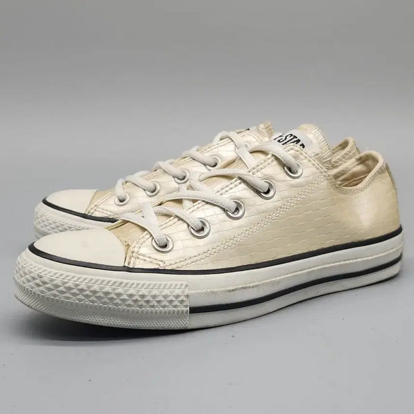 [BUNJANG] Converse Chuck Taylor Crocodile Pattern Ivory Shoes (225) / q 컨버스 척테일러 악어패턴 아이보리 225