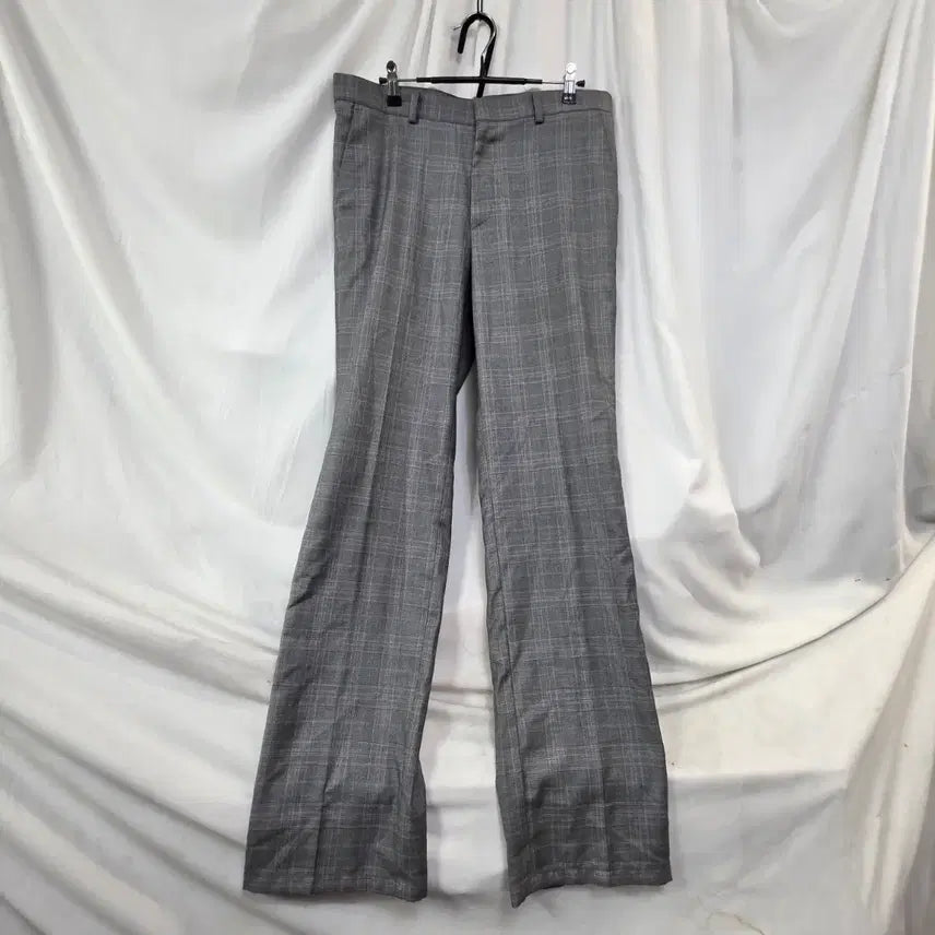 [BUNJANG] HUIZ Homme Men's Check Pattern Slacks Size 34 / HUIZ Homme남성체크 패턴 슬랙스 바지34