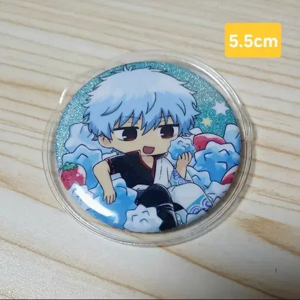 [BUNJANG] Gintama Sakata Gintoki 5.5cm Badge / 은혼 사카타 긴토키 5.5cm 뱃지